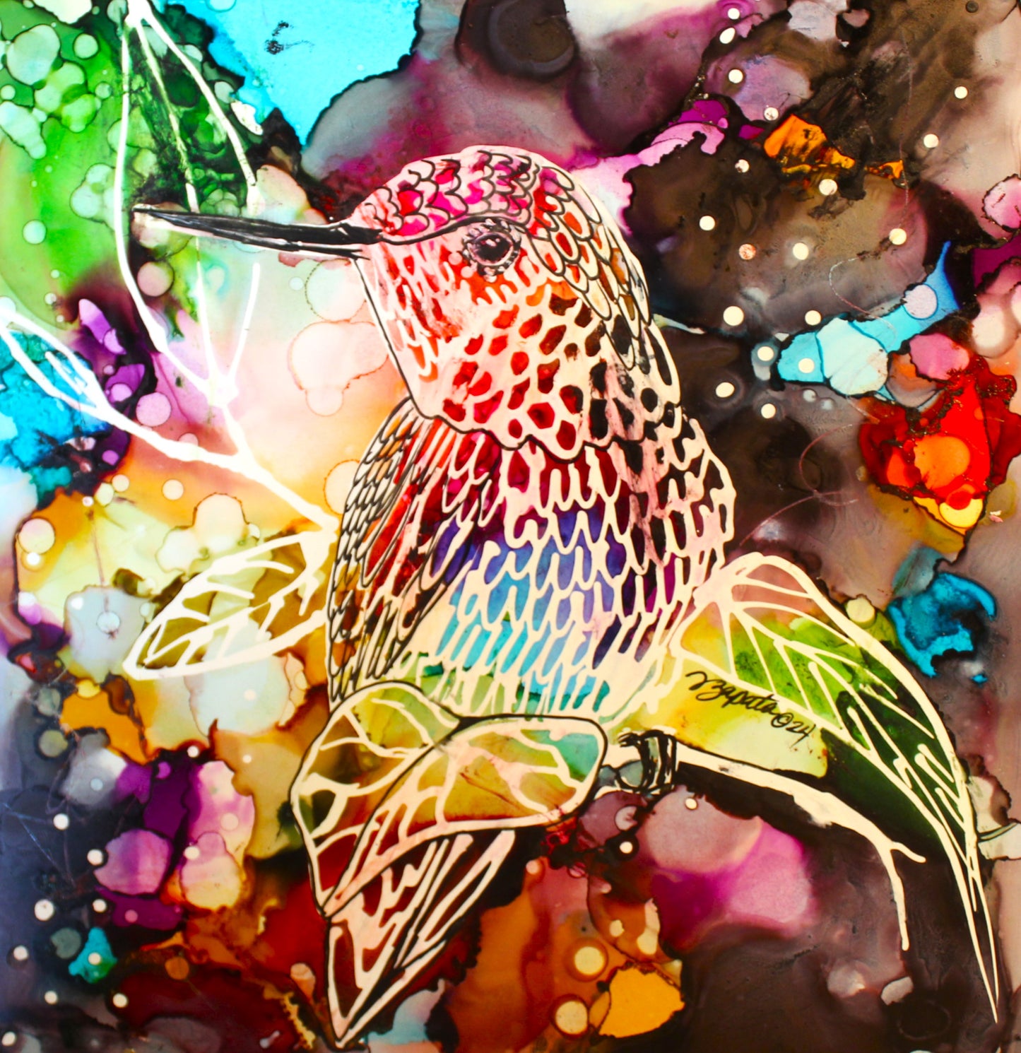 Rainbow Humming Print