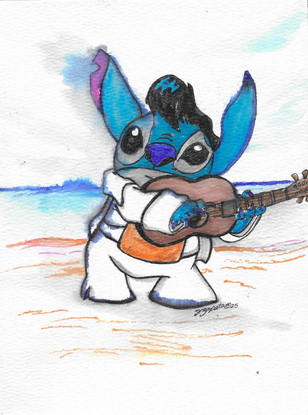 Elvis Stitch Print