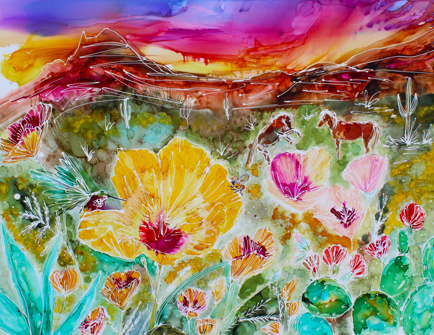 Poppies of AZ print - Zapata Fine Art