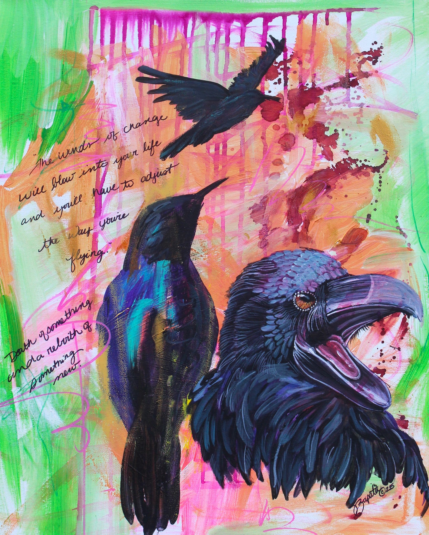 Angeles Oscuros Print - Zapata Fine Art