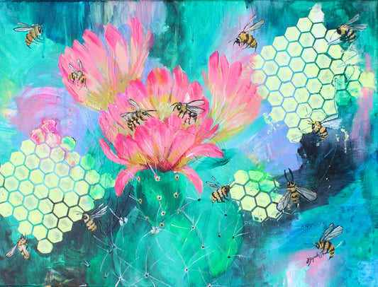 Cactus Bees Original