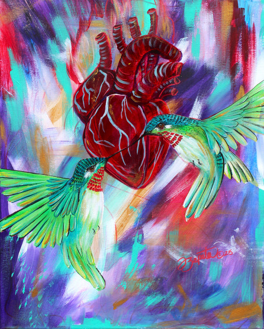 Corazon on Fire Print - Zapata Fine Art