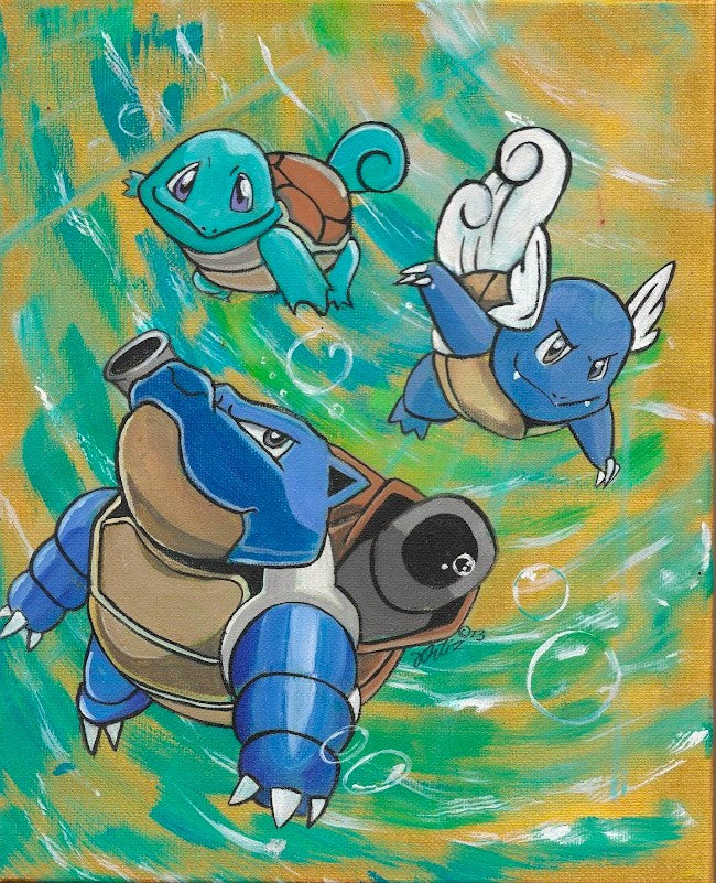 Squirtle Evolve Print - Zapata Fine Art