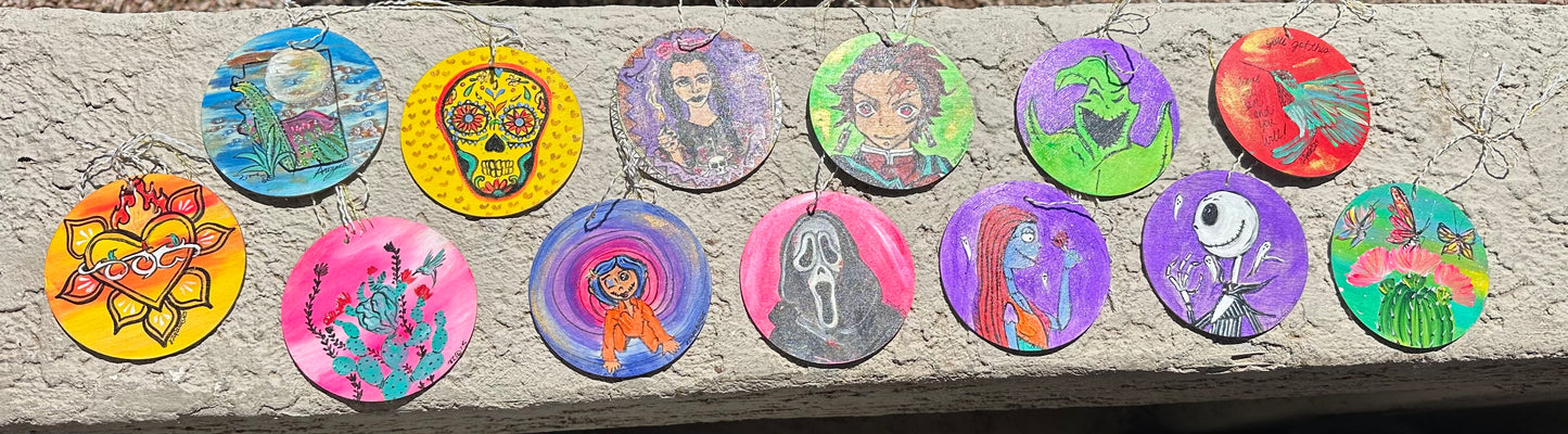 Hand-Painted Wooden Ornament Originals