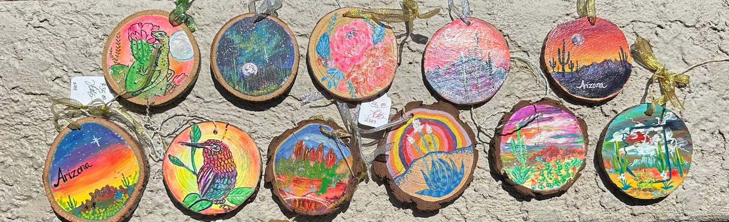 Hand-Painted Wooden Ornament