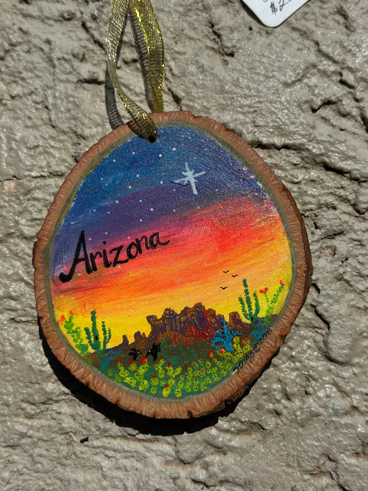 Hand-Painted Wooden Ornament