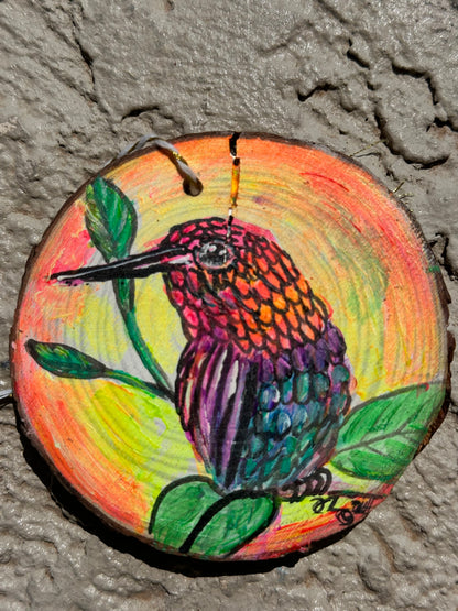 Hand-Painted Wooden Ornament
