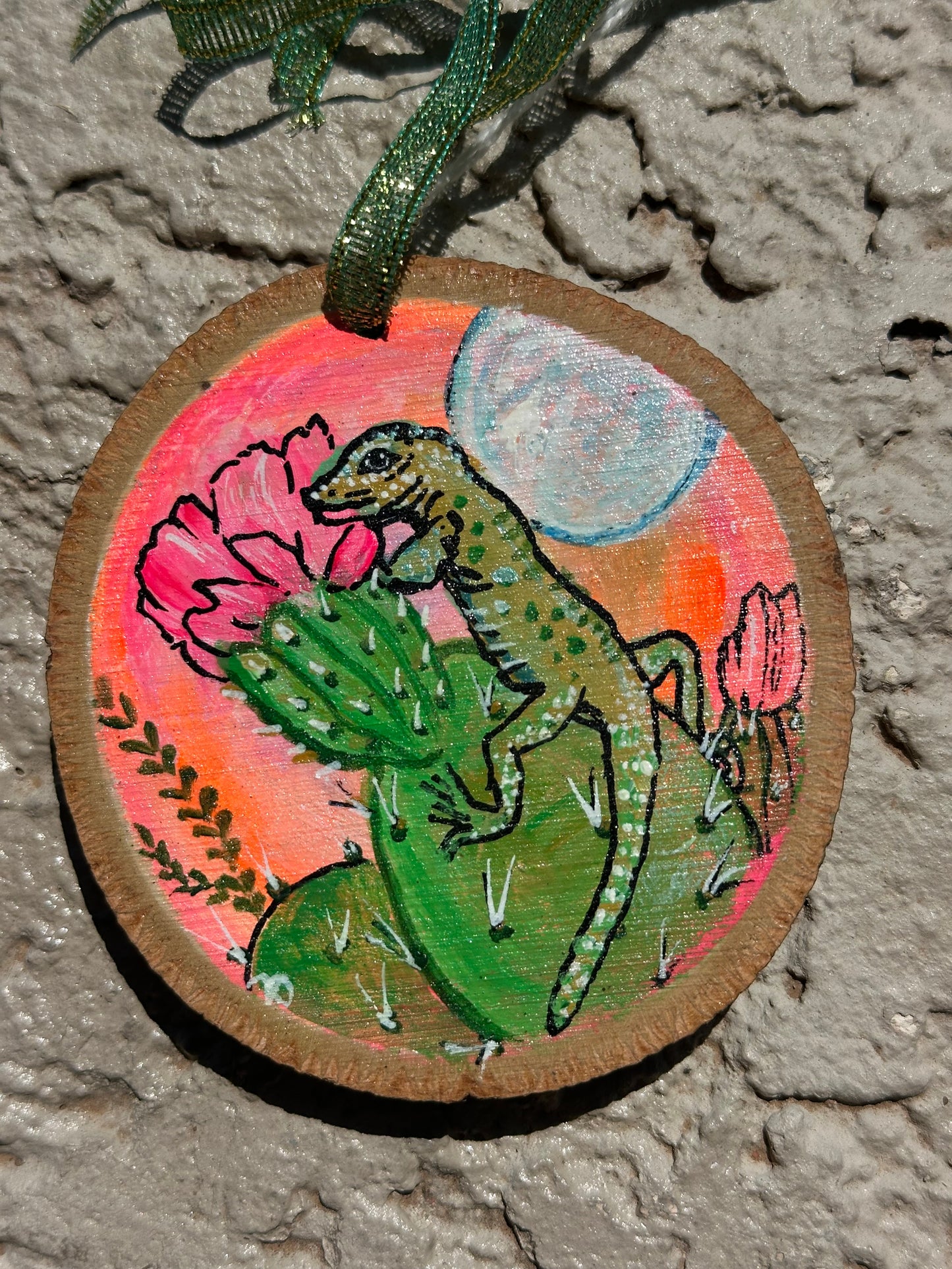 Hand-Painted Wooden Ornament
