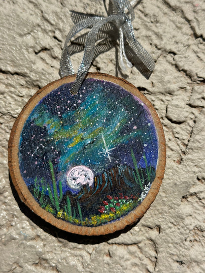 Hand-Painted Wooden Ornament