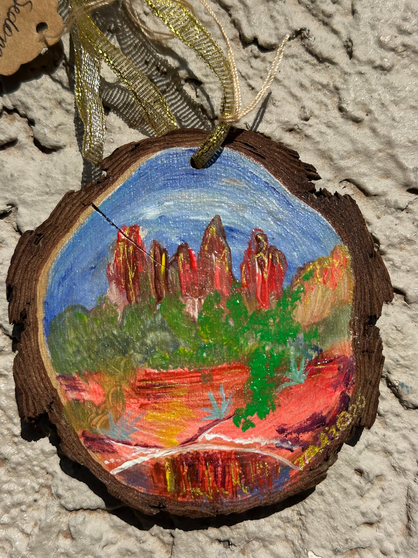 Hand-Painted Wooden Ornament