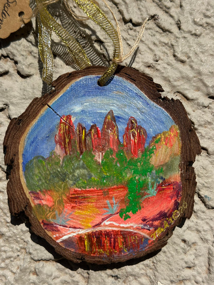Hand-Painted Wooden Ornament