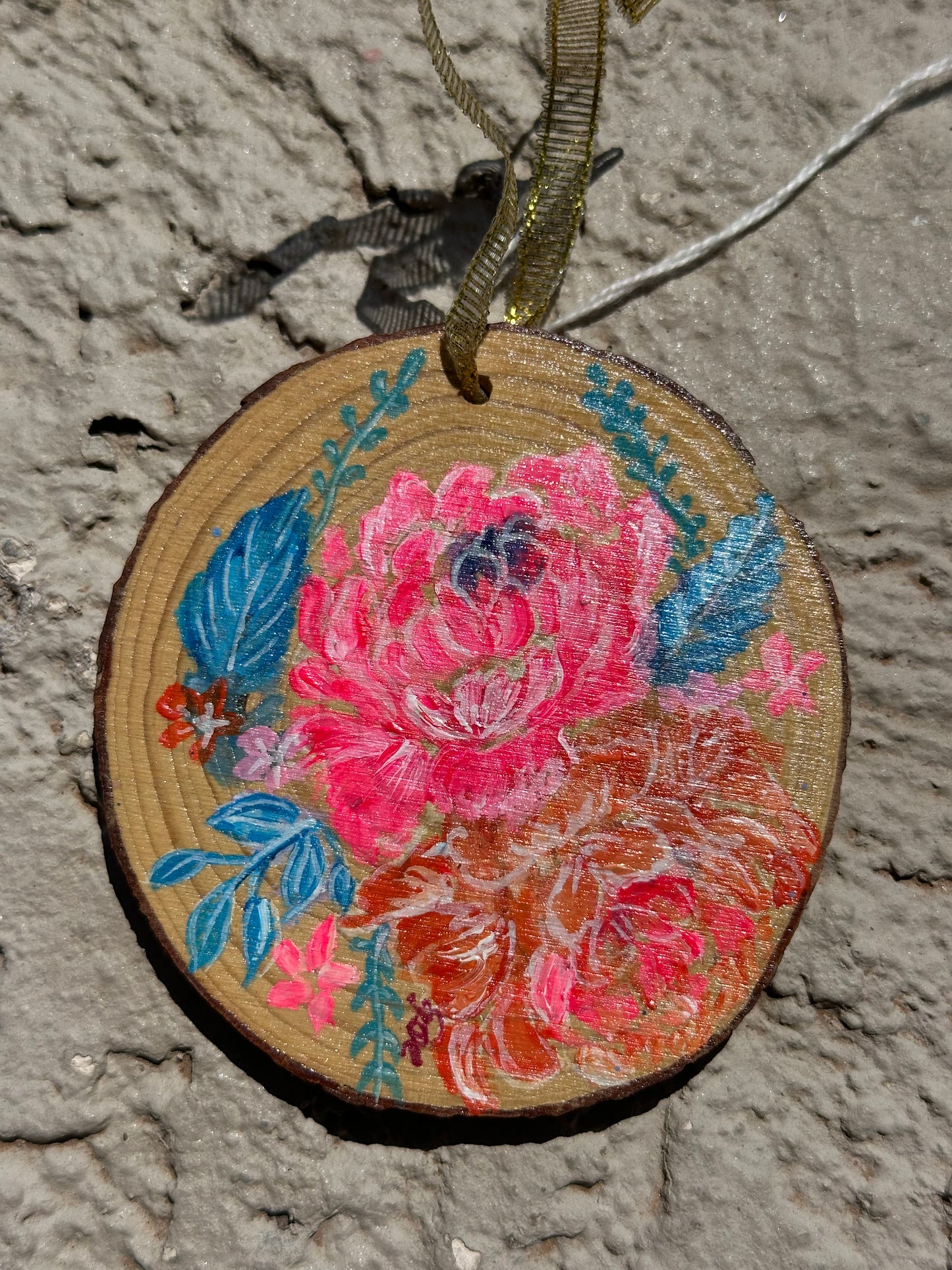 Hand-Painted Wooden Ornament