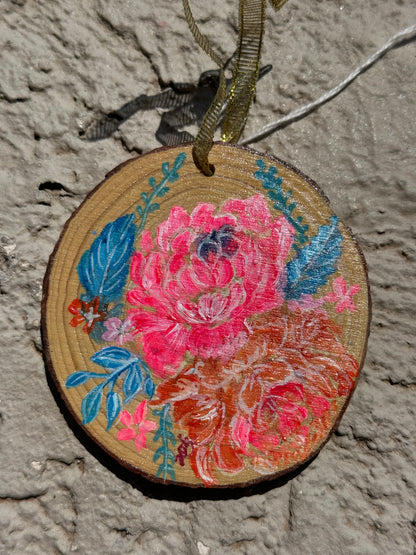 Hand-Painted Wooden Ornament
