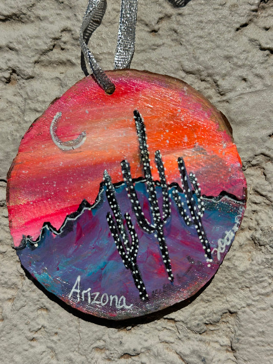 Hand-Painted Wooden Ornament