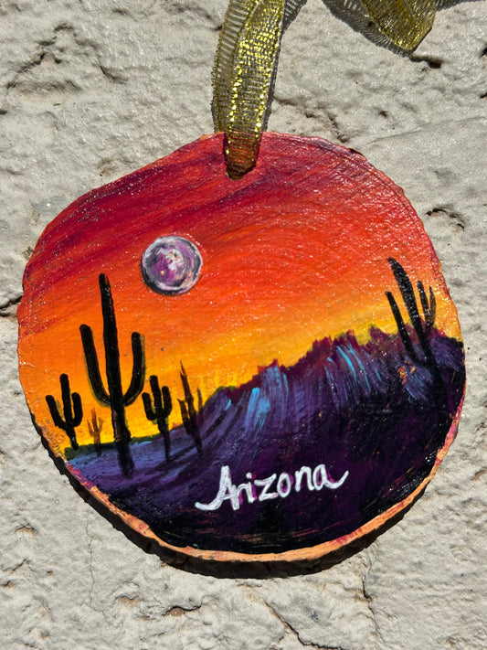 Hand-Painted Wooden Ornament