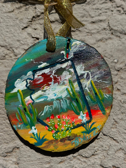 Hand-Painted Wooden Ornament