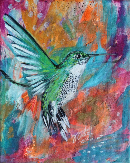 Emerging Hummingbird Original - Zapata Fine Art