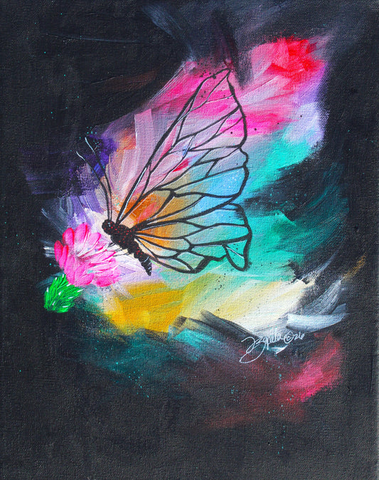 Color Poppin' Butterfly - Zapata Fine Art