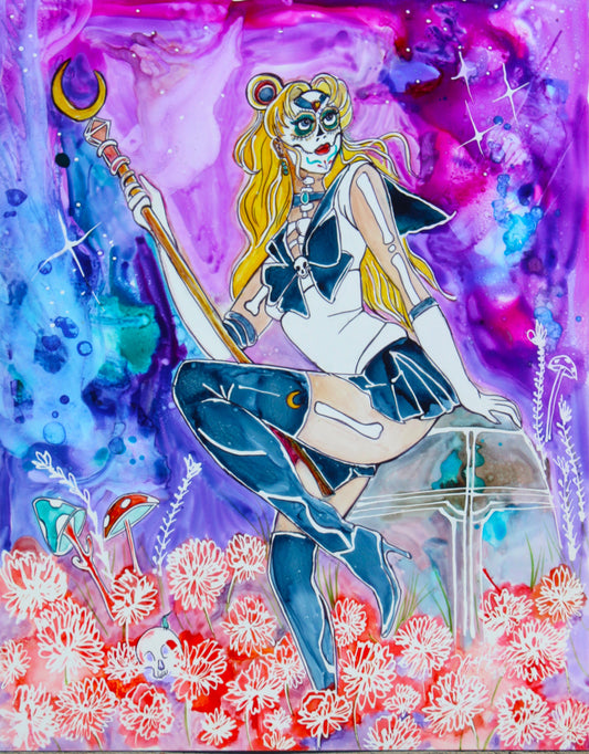 Dia De Muertos with Sailor Moon Print