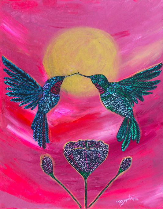 One Kiss, One Sky Original - Zapata Fine Art