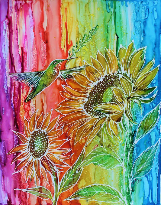 Sunflower Peace Original - Zapata Fine Art