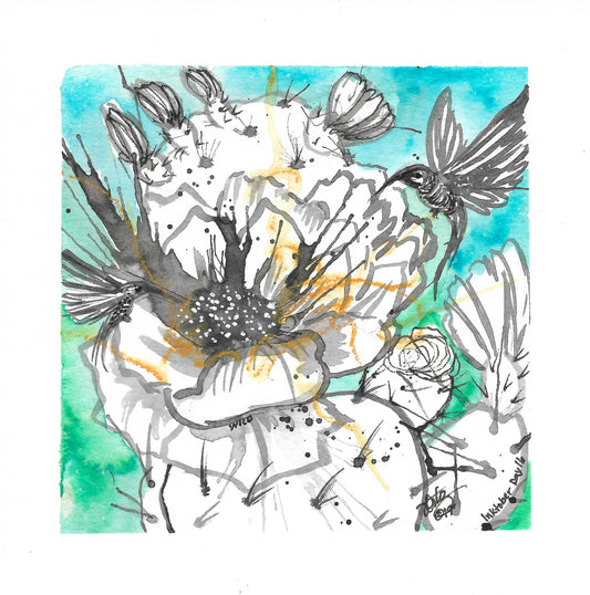 Inktober Humming Birds