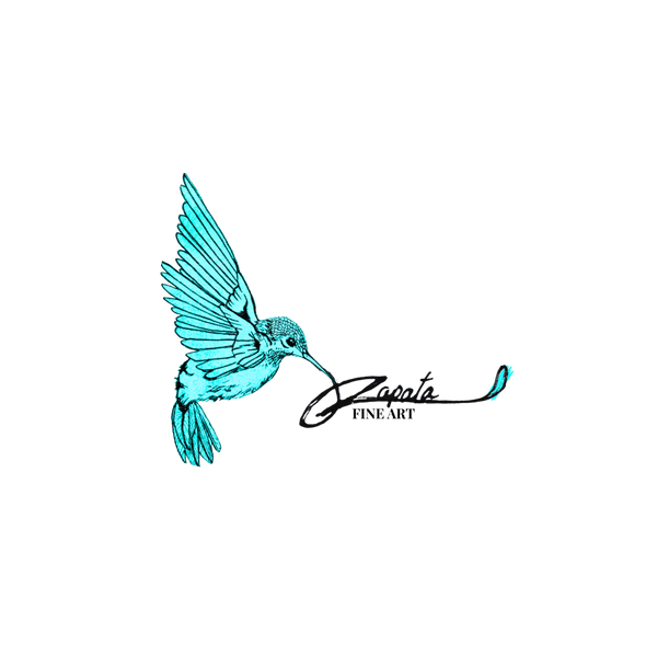 Turquoise hummingbird illustration on a transparent background