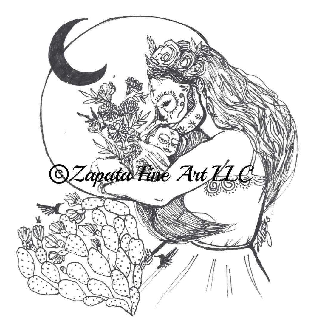 Mama Por Siempre Coloring Page - Zapata Fine Art