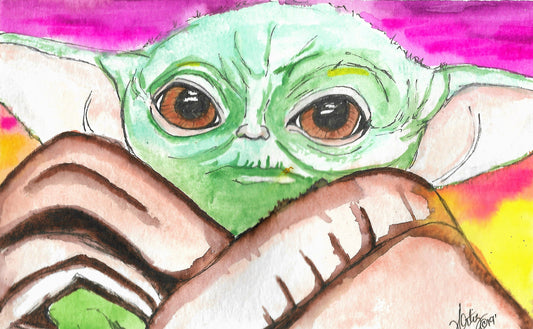 Baby Yoda Original - Zapata Fine Art