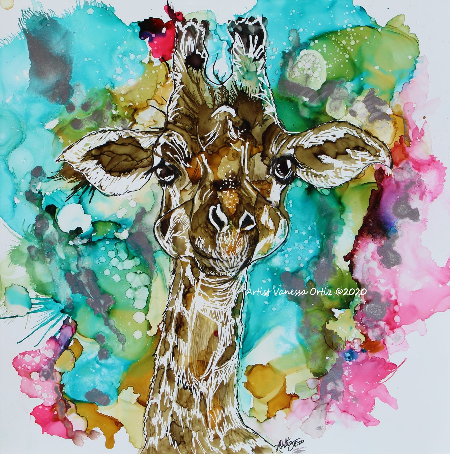 Silly Giraffe Original - Zapata Fine Art